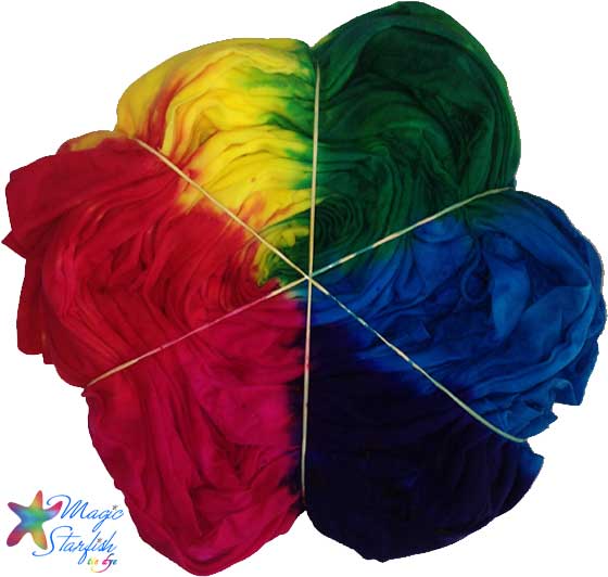 3 colour tie dye rainbow spiral